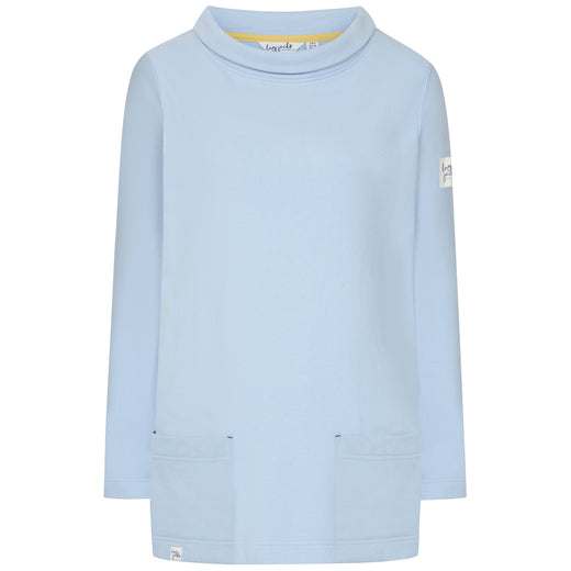 LJ94 - Plain Roll Neck Sweatshirt - Sky