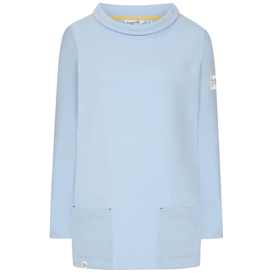 LJ94 - Plain Roll Neck Sweatshirt - Sky