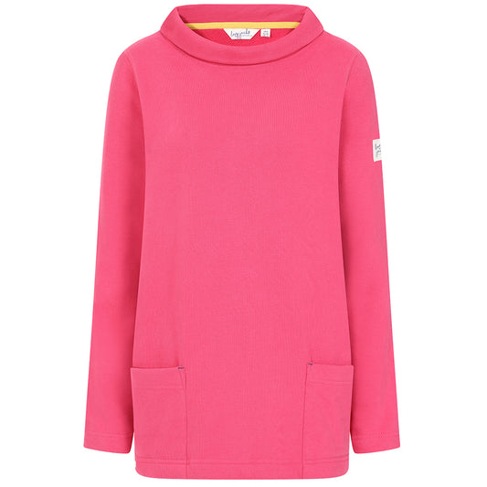 LJ94 - Ladies Roll Neck Sweatshirt - Cherry