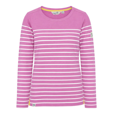 LJ97 - Long Sleeve Striped Breton - Raspberry