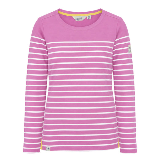LJ97 - Long Sleeve Striped Breton - Raspberry
