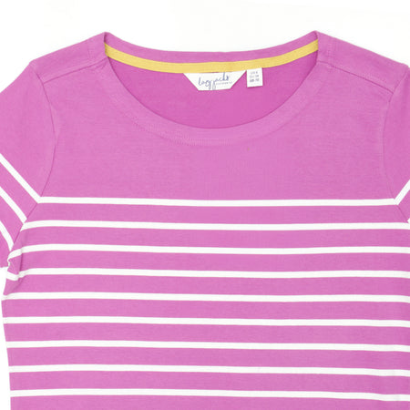 LJ97 - Long Sleeve Striped Breton - Raspberry