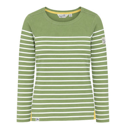 LJ97 - Long Sleeve Striped Breton - Sage