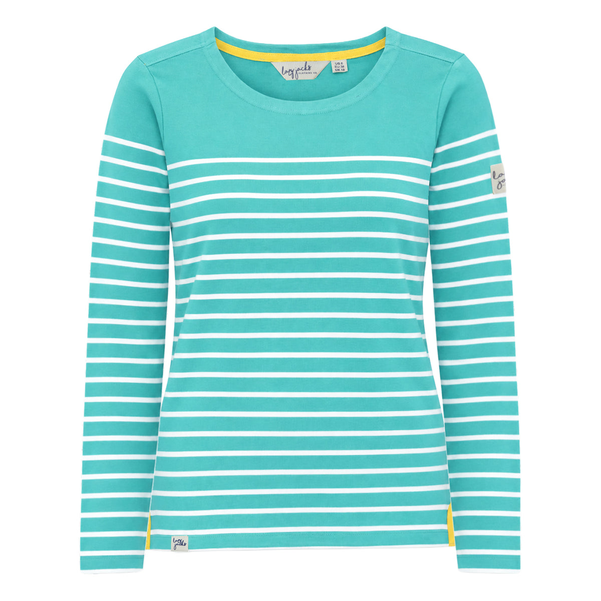 LJ97 - Long Sleeve Striped Breton - Sea Green