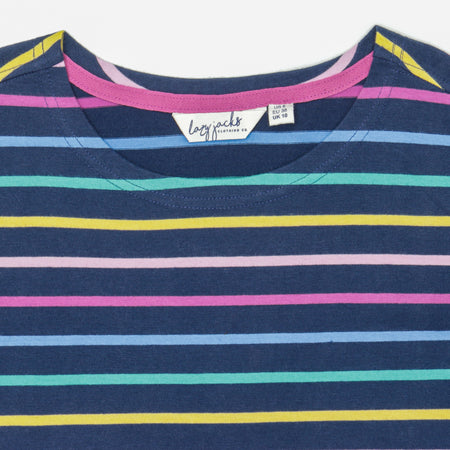 LJ97M - Long Sleeve Striped Breton - Twilight Colours