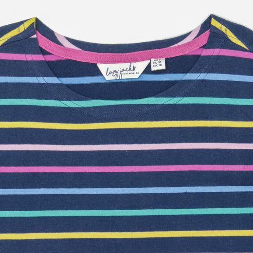 LJ97M - Long Sleeve Striped Breton - Twilight Colours