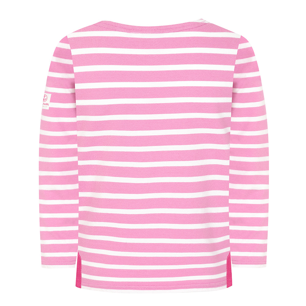 LJ97C - Girls Long Sleeve Breton Top - Candyfloss