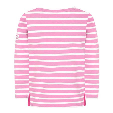 LJ97C - Girls Long Sleeve Breton Top - Candyfloss