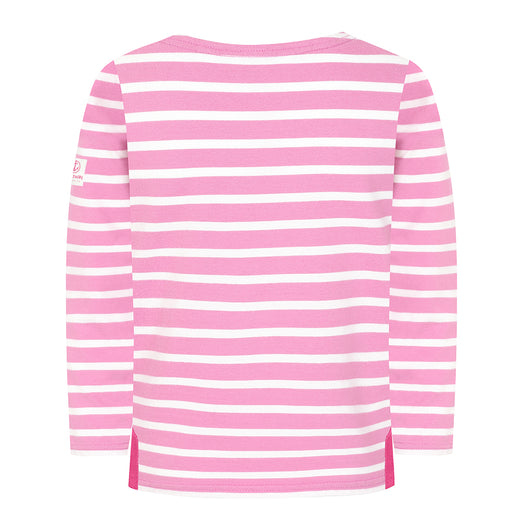 LJ97C - Girls Long Sleeve Breton Top - Candyfloss