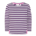 LJ97C - Striped Breton Top - Violet