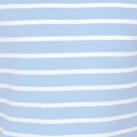 LJ97C - Girls Long Sleeved Striped Breton - Sky