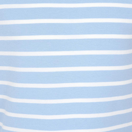 LJ97C - Girls Long Sleeved Striped Breton - Sky