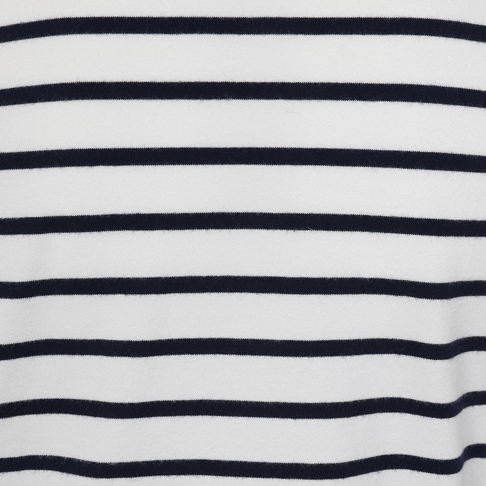 LJ97C - Girls Long Sleeve Breton Top - Chalk