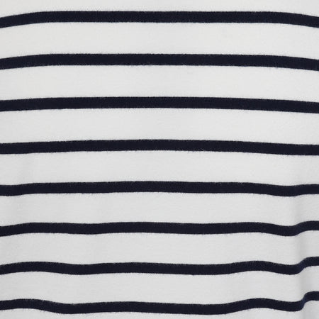 LJ97C - Girls Long Sleeve Breton Top - Chalk