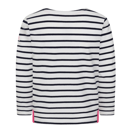 LJ97C - Girls Long Sleeve Breton Top - Chalk