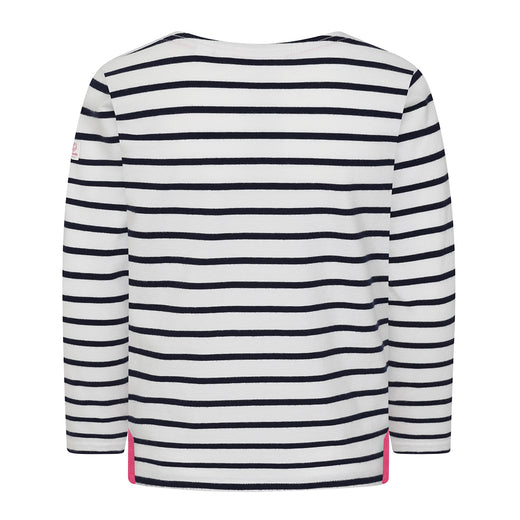 LJ97C - Girls Long Sleeve Breton Top - Chalk