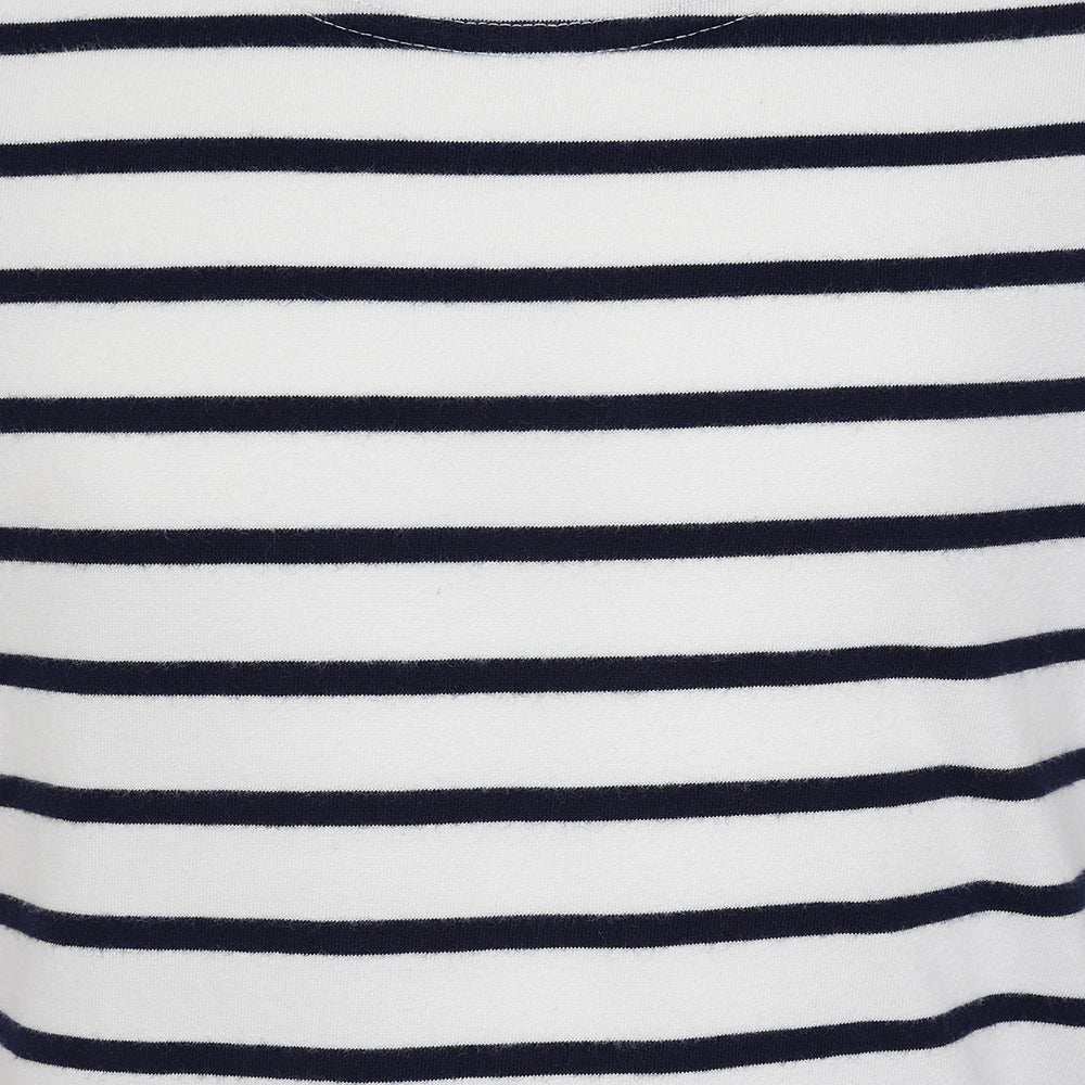 LJ97C - Girls Long Sleeve Breton Top - Chalk