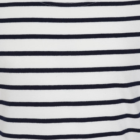 LJ97C - Girls Long Sleeve Breton Top - Chalk