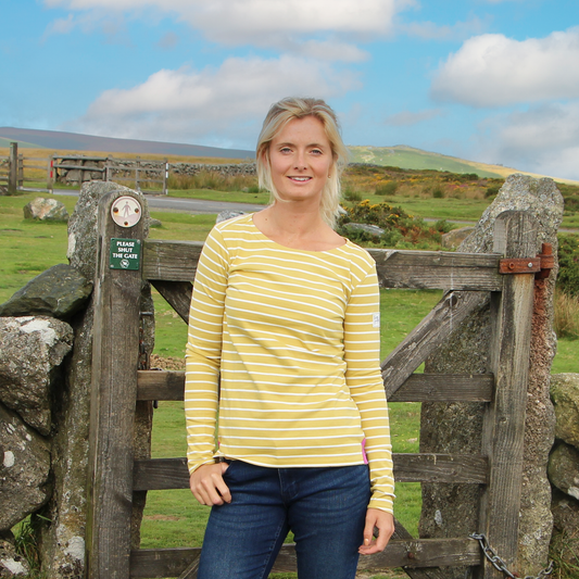 LJ97 - Striped Breton Top - Heather