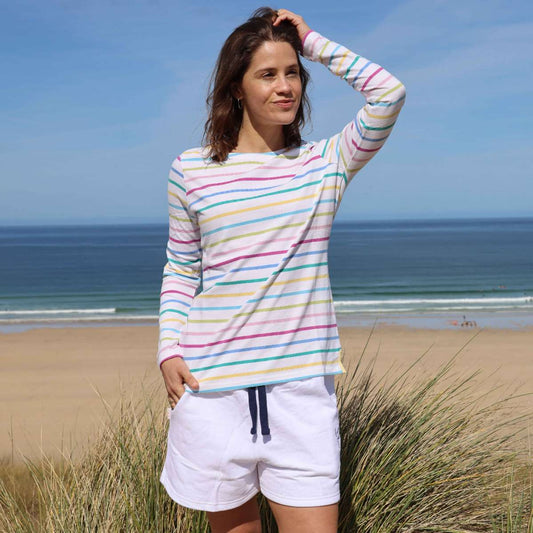 LJ97M - Ladies Long Sleeve Brenton Top - Multi