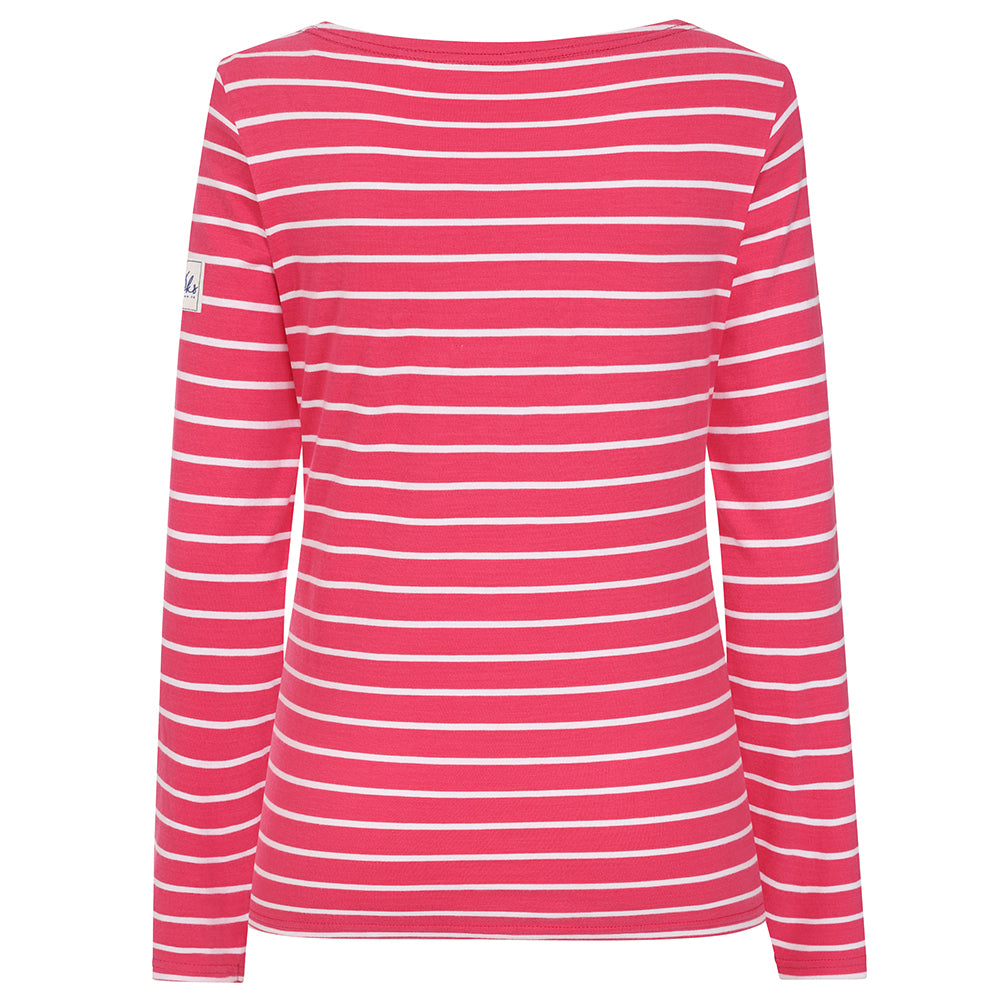 LJ97 - Ladies Long Sleeve Breton Top - Cherry