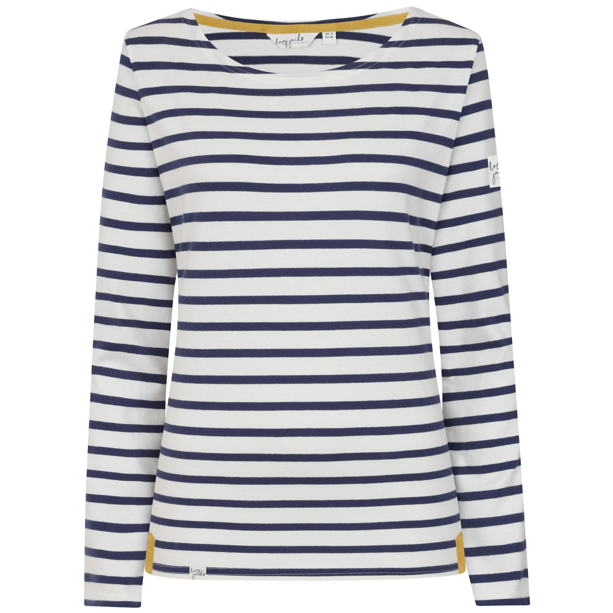 LJ97 - Long Sleeve Striped Breton - Chalk