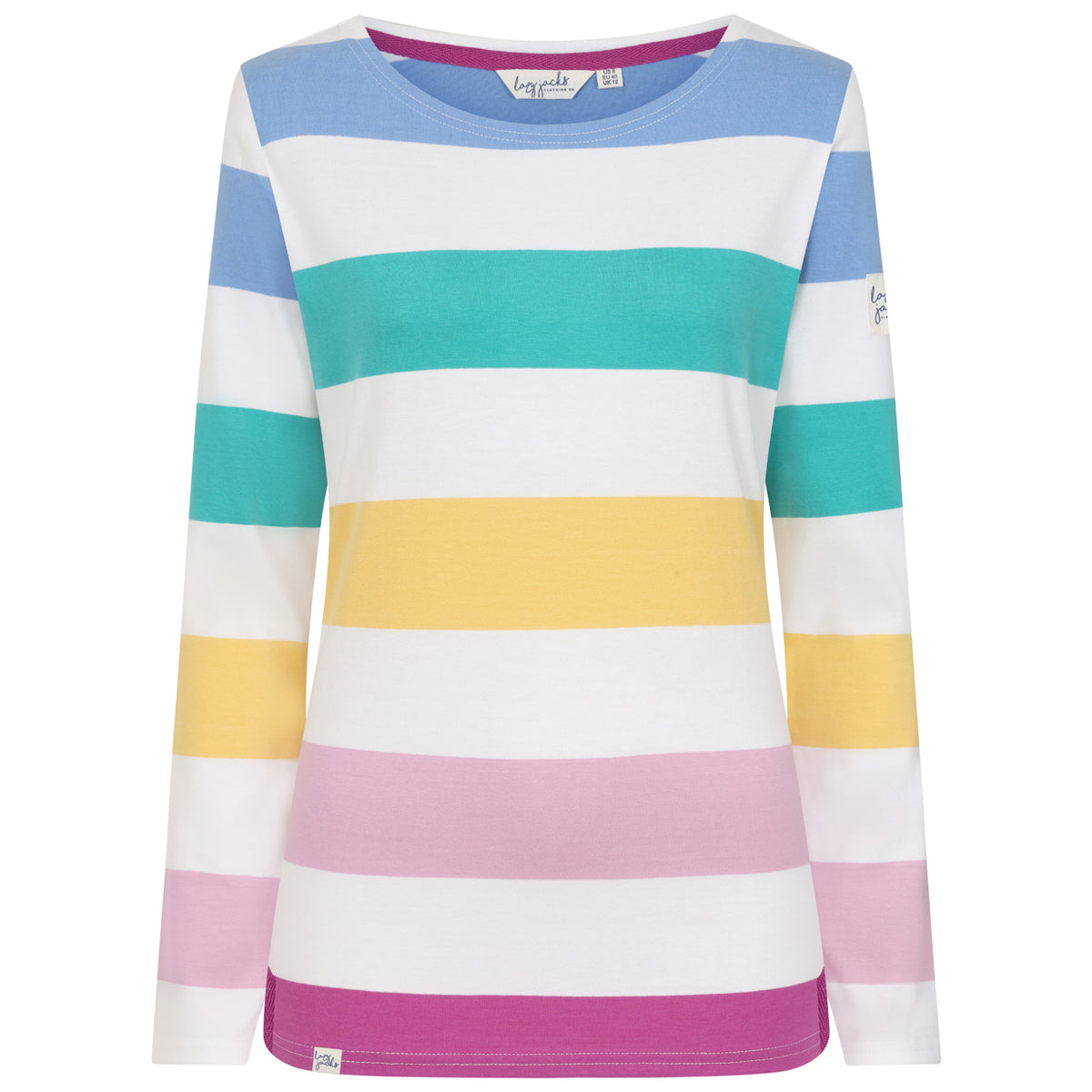 LJ97M - Ladies Long Sleeve Brenton Top - Colourful
