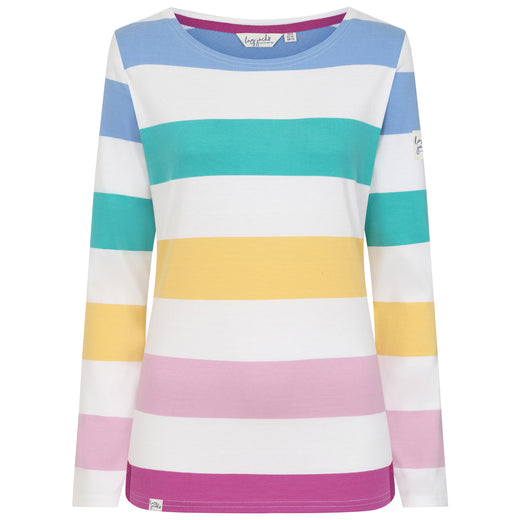LJ97M - Ladies Long Sleeve Brenton Top - Colourful