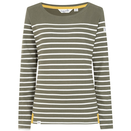 LJ97 - Striped Breton Top - Khaki
