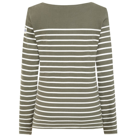 LJ97 - Striped Breton Top - Khaki