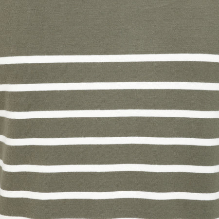 LJ97 - Striped Breton Top - Khaki