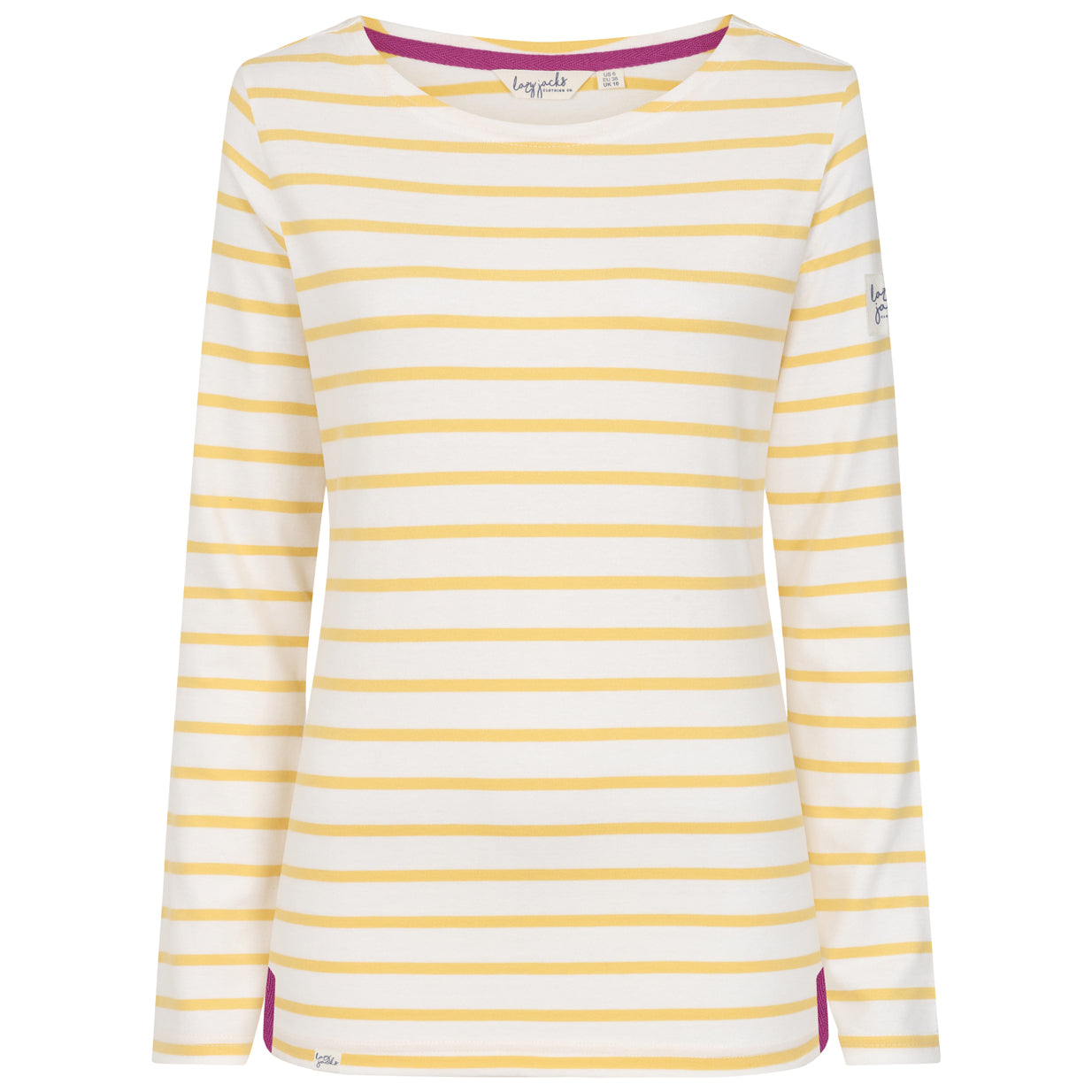 LJ97 - Long Sleeve Striped Breton - Lemon
