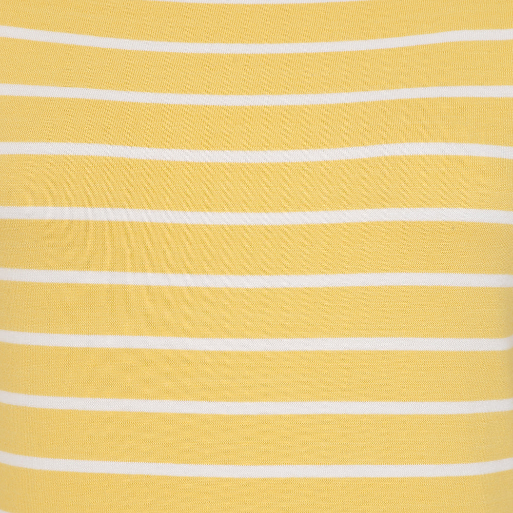 LJ97 - Ladies Long Sleeve Stripe Breton Top - Lemon