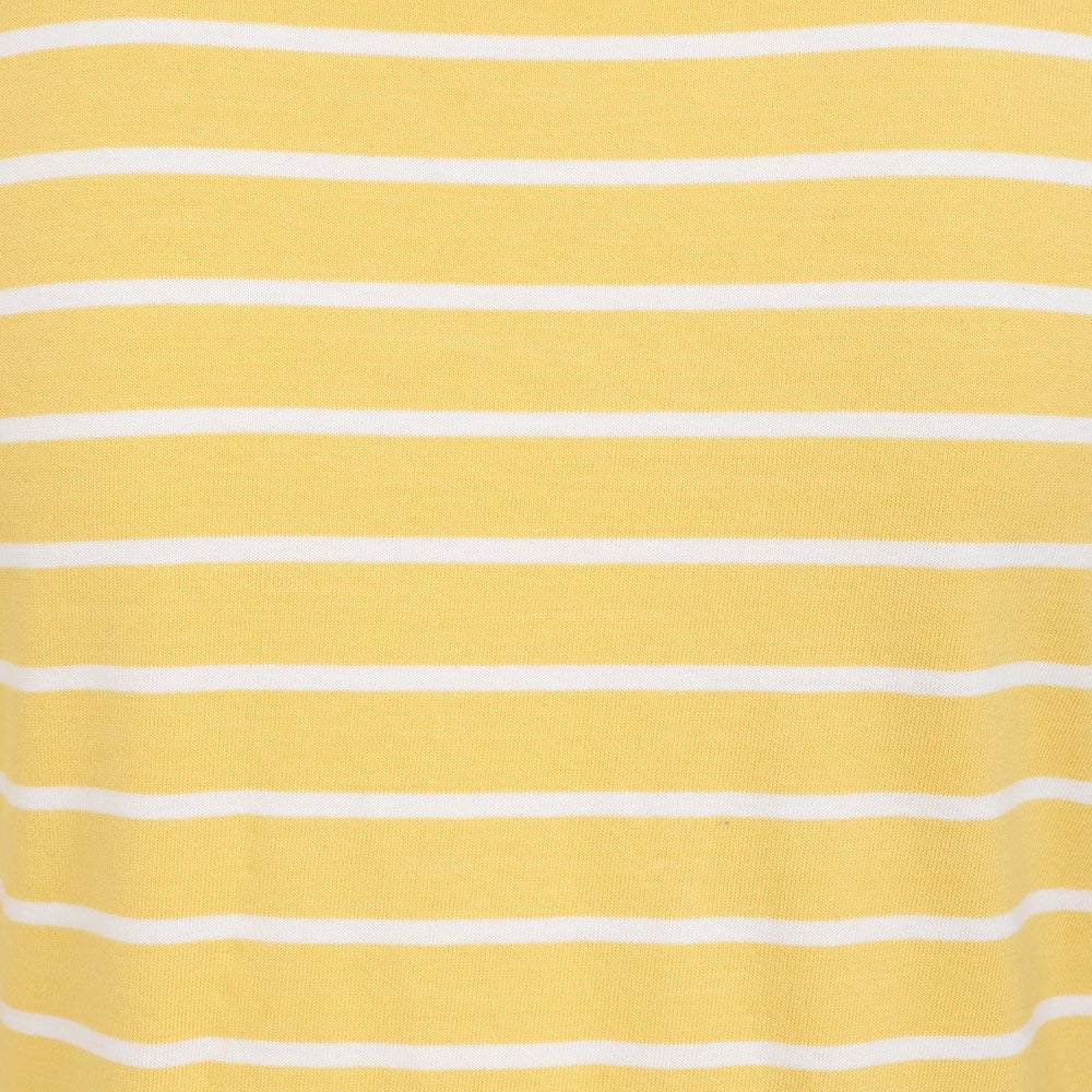 LJ97 - Ladies Long Sleeve Stripe Breton Top - Lemon