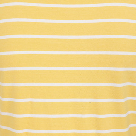 LJ97 - Ladies Long Sleeve Stripe Breton Top - Lemon