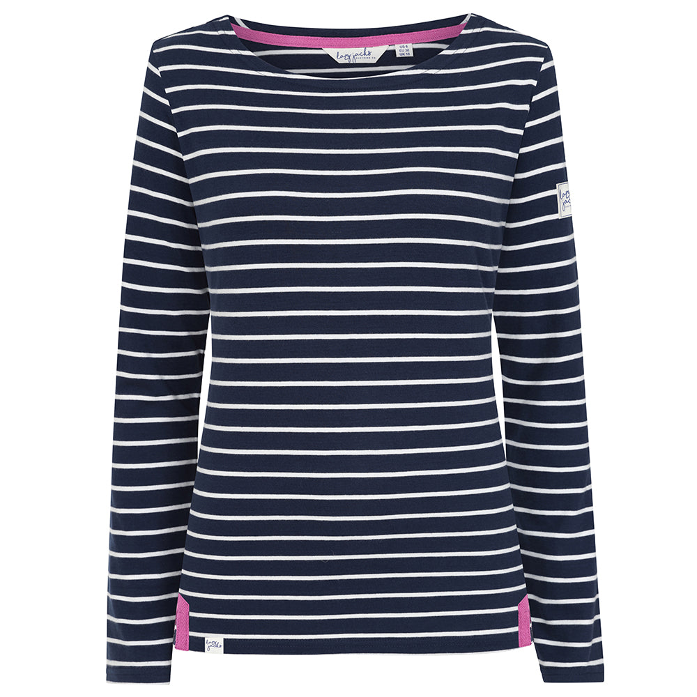 LJ97 - Striped Breton Top - Marine