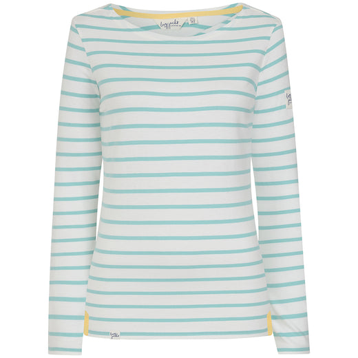 LJ97 - Long Sleeve Striped Breton - Peppermint