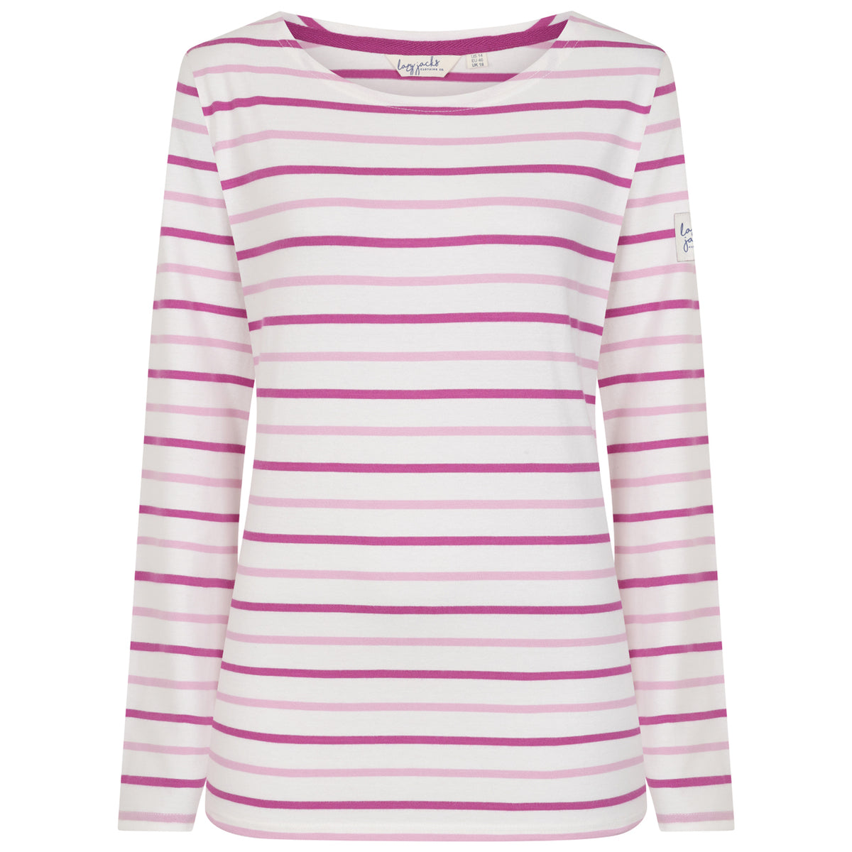 LJ97 - Long Sleeve Striped Breton - Pink