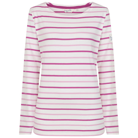 LJ97 - Long Sleeve Striped Breton - Pink