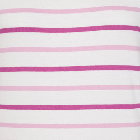 LJ97 - Long Sleeve Striped Breton - Pink