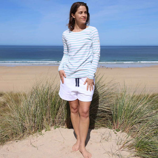 LJ97 - Long Sleeve Striped Breton - Peppermint