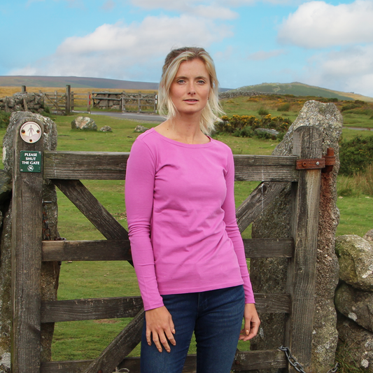 LJ98 - Plain Long Sleeve Top - Raspberry