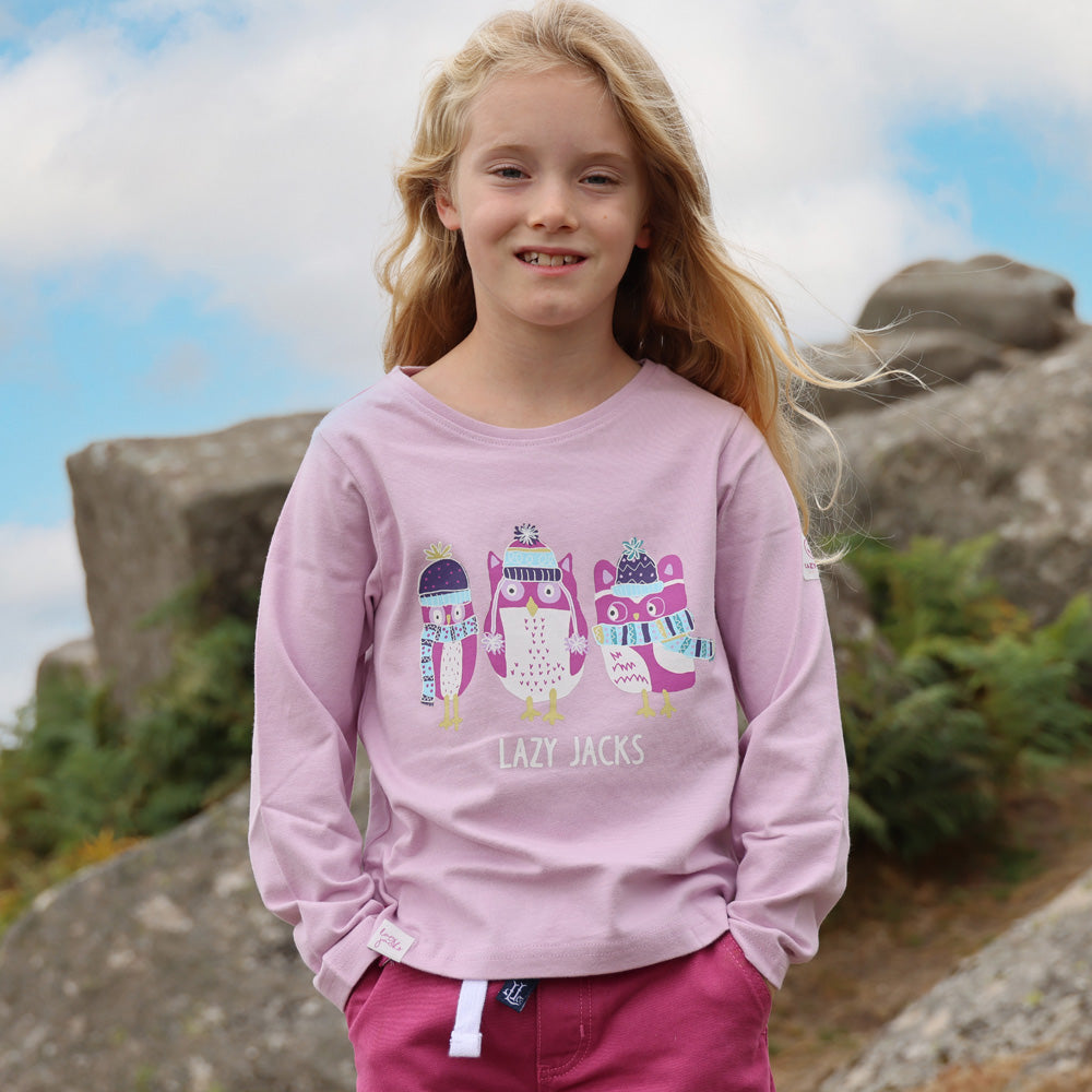 LJ99C - Girls Long Sleeve Printed Top - Blossom