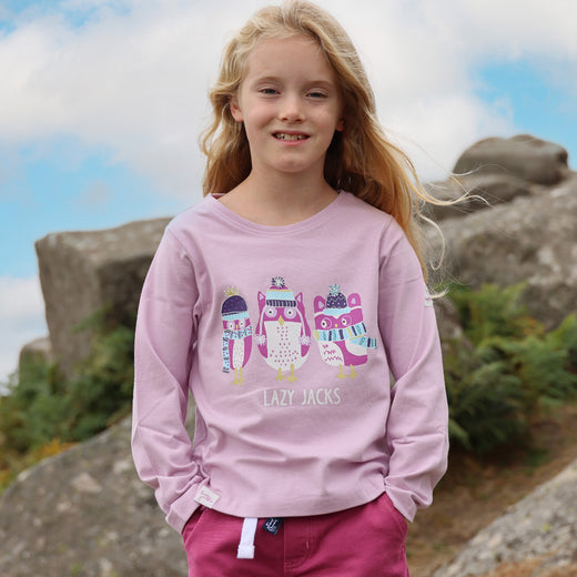 LJ99C - Girls Long Sleeve Printed Top - Blossom