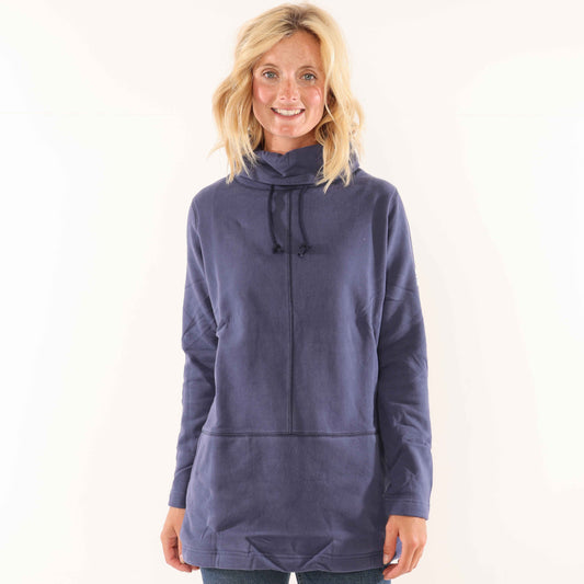 LJ99 - Ladies Plain Roll Neck Sweatshirt - Twilight