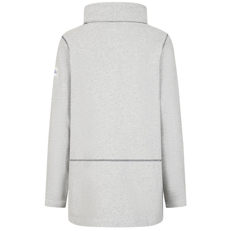 LJ99 - Ladies Plain Roll Neck Sweatshirt - Grey Marle