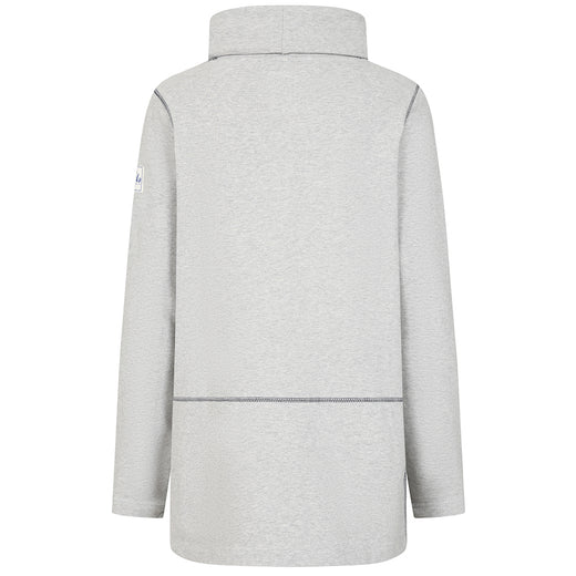 LJ99 - Ladies Plain Roll Neck Sweatshirt - Grey Marle