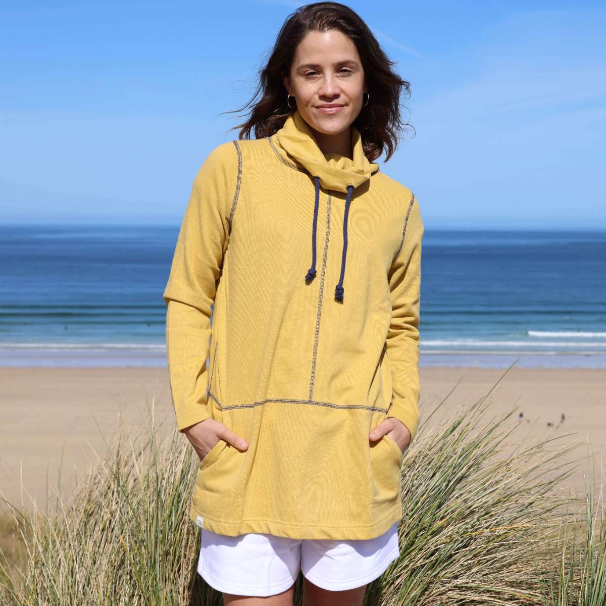 LJ99 - Ladies Drawstring Sweatshirt - Heather
