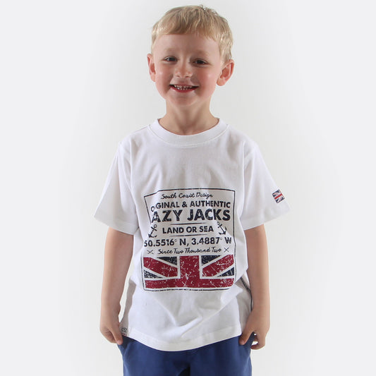 LJ9C - Boys' Printed T-Shirt - White