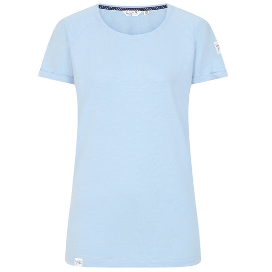 LJ163 - Ladies Roll Sleeve Tee - Sky